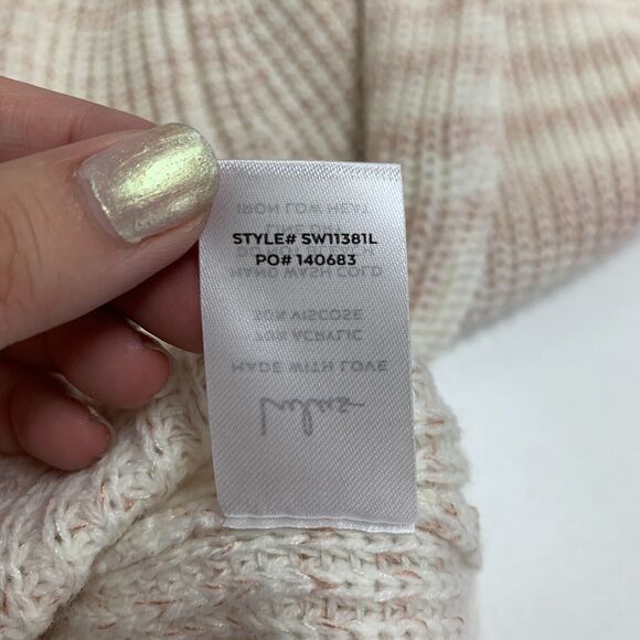 Lulus Always Adoring Sweater Womens S Ivory Space Dye Balloon Sleeve Pullover - Picture 12 of 14